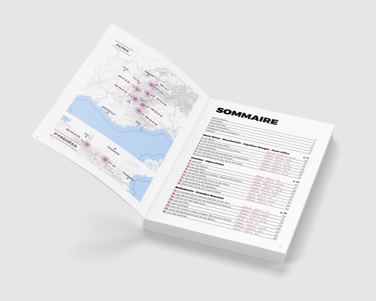 50 randonnées vers les lacs
